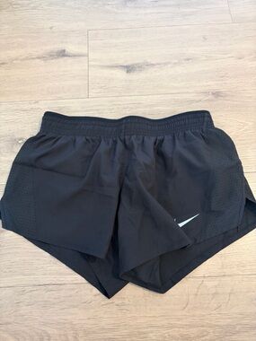 Nike dri-fit Black Athletic Running Shorts with Reflective Swoosh